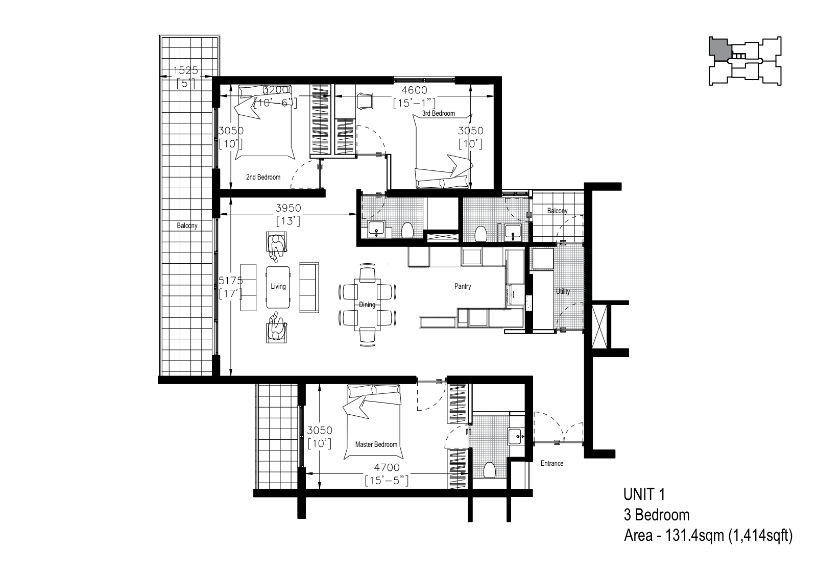 Unit 1 floor plan