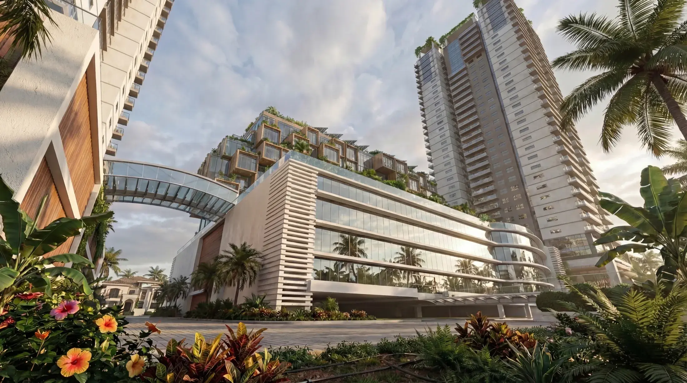 Bellevue Residencies podium and tower view